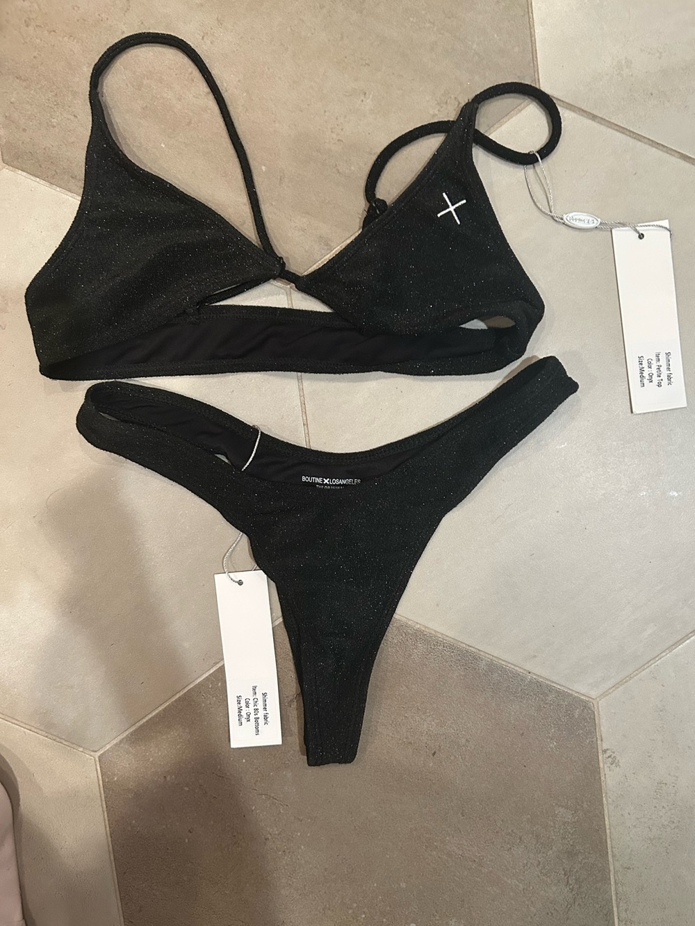 Black sparkle Boutine Los Angeles Bikini